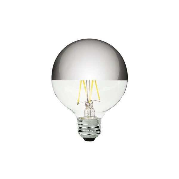 LED G25 Silver Bowl Globe 4.5W Dimmable Light Bulb
